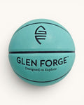 Glen Forge Signature Teal Basketball with black logo and ‘Designed to Explore’ text